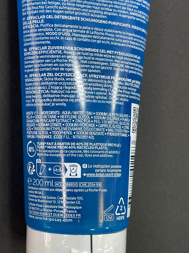 ژل شستشوی لاروش پوزای La Roche-Posay مدل EFFACLAR | حجم 200 میل اصل