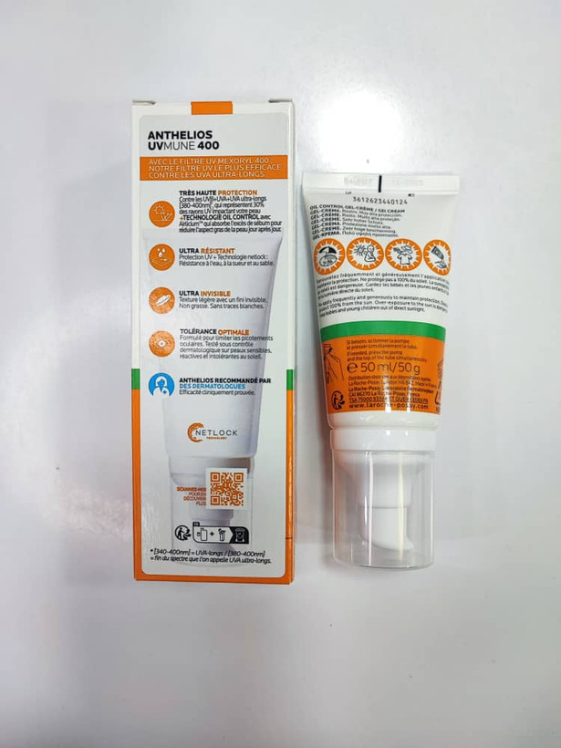 ژل کرم ضد آفتاب و کنترل کننده چربی La Roche Posay مدل آنتلیوس Anthelios UVMune 400 حجم 50 میل اصل