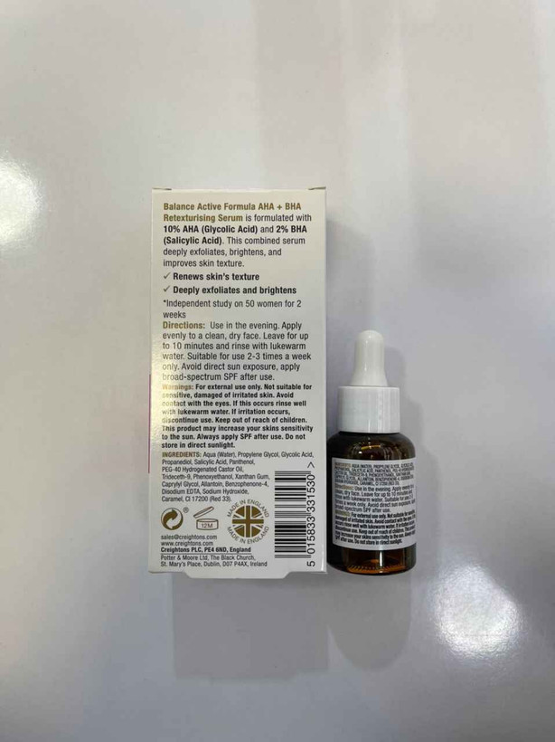 سرم پیلینگ و لایه بردار AHA10% و BHA2% بالانس حجم 30 میل اصل