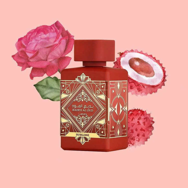عطر ادکلن بدیع العود سابلیم قرمز لطافه ۱۰۰ میل اصل