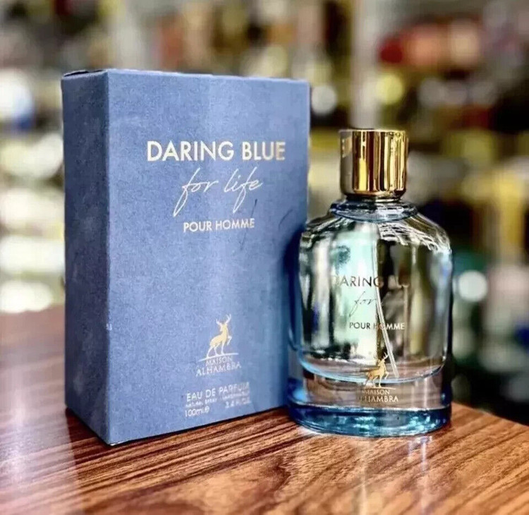 عطر ادکلن دارینگ بلو فور لایف پور هوم الحمبرا دلچه گابانا لایت بلو فور اور ۱۰۰ میل اصل