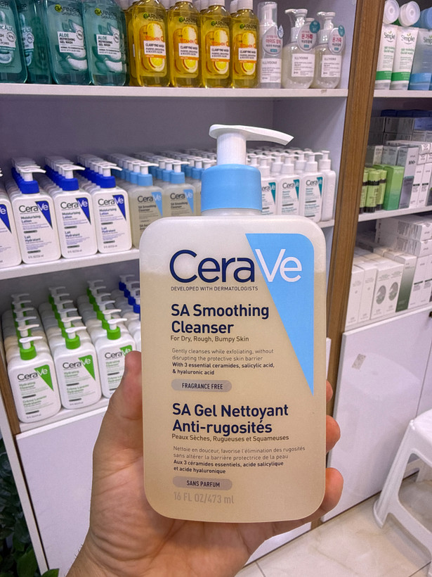 ژل شسستشو سراوی CeraVe مدل SA Smoothing حجم 473 میل اصل | صاف و نرم کننده پوست زبر و خشک