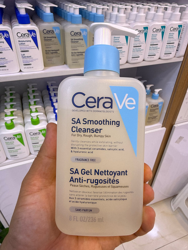 ژل شسستشو سراوی CeraVe مدل SA Smoothing حجم 236 میل اصل | صاف و نرم کننده پوست زبر و خشک