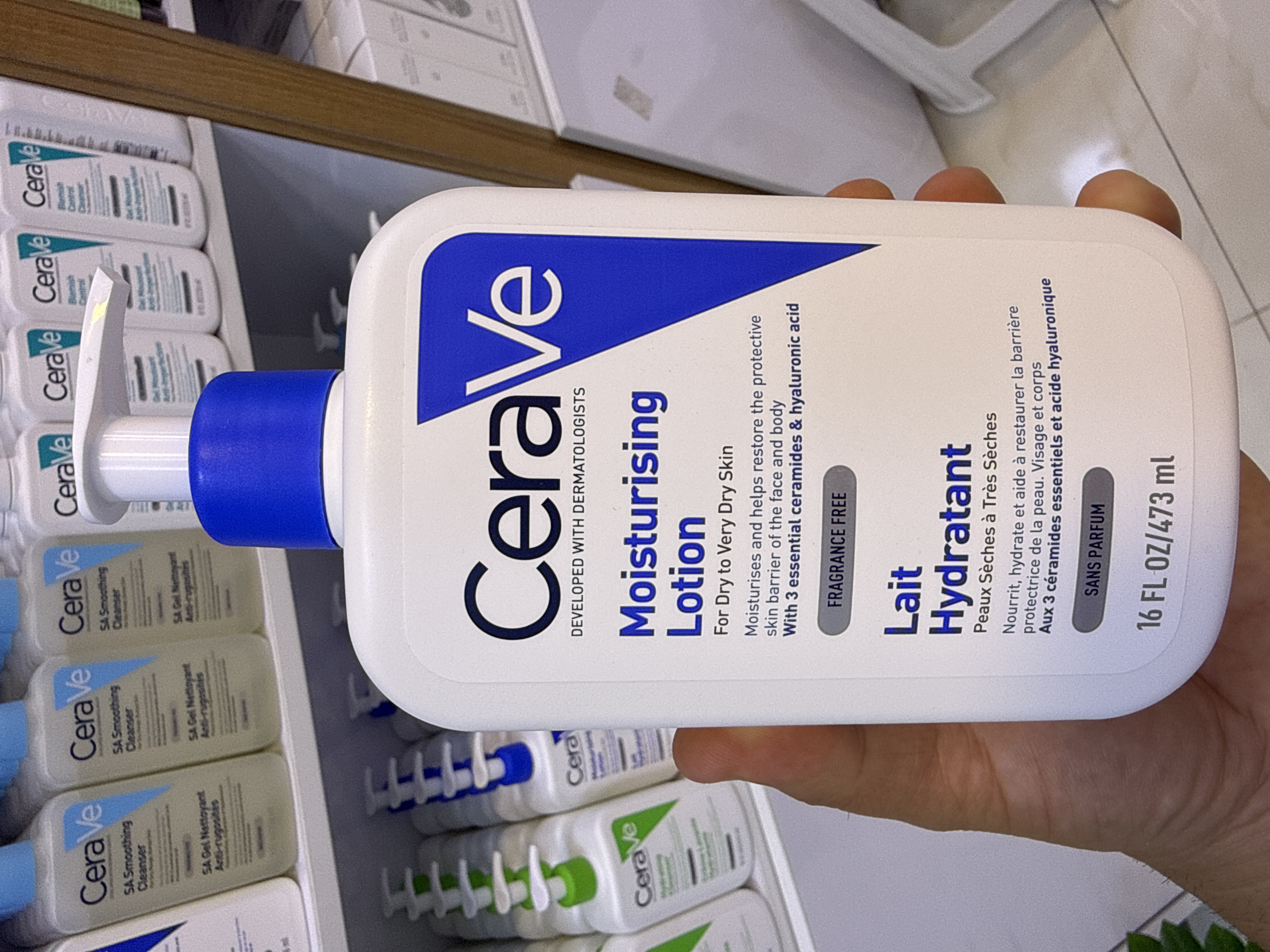 لوسیون کرم مرطوب کننده صورت و بدن سراوی Cerave حجم 473 میل اصل