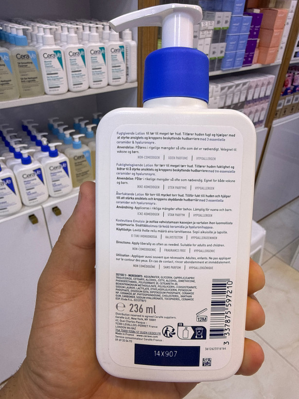 لوسیون کرم مرطوب کننده صورت و بدن سراوی Cerave حجم 236 اصل