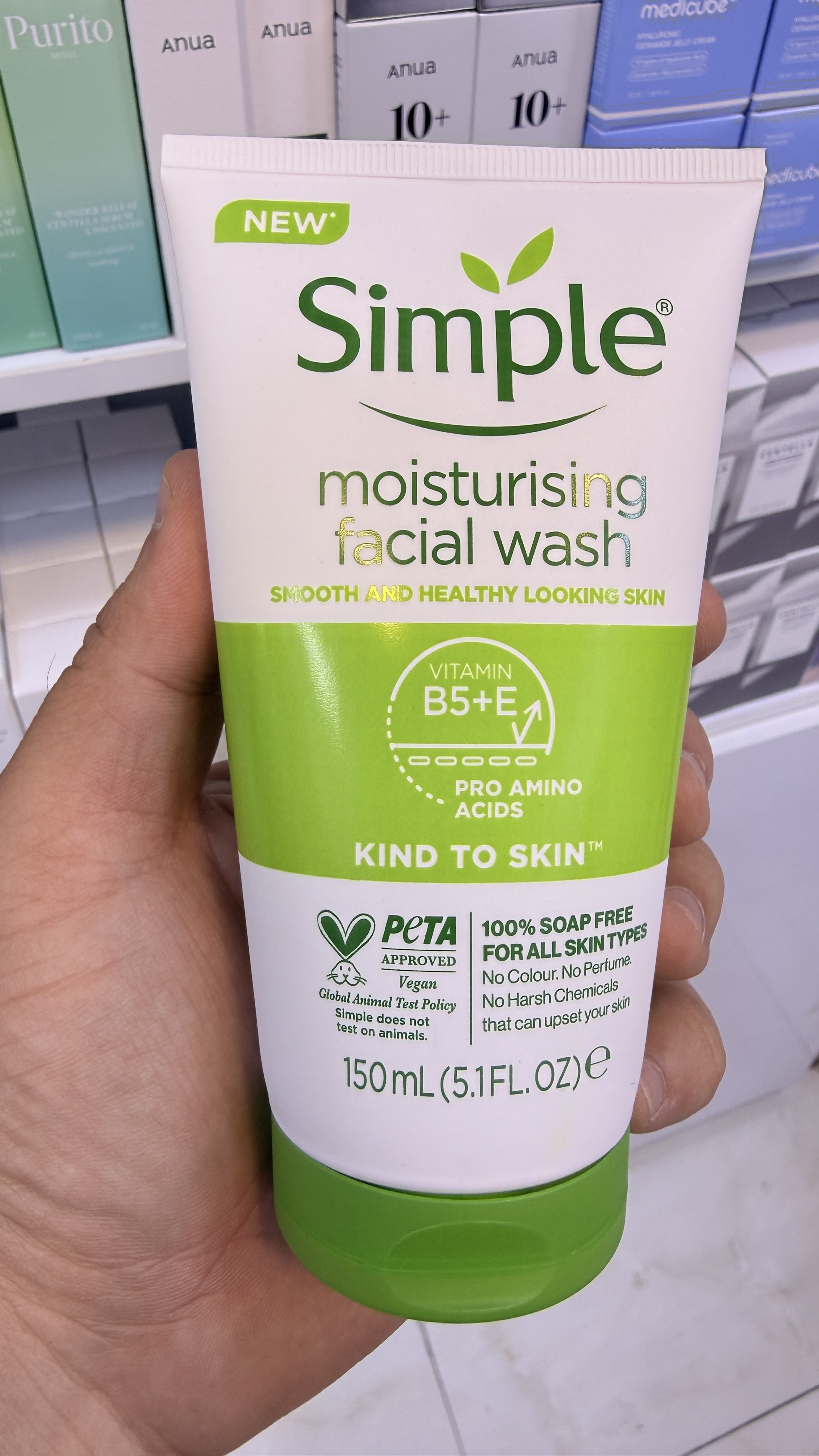 ژل شستشوی سبز سیمپل Kind To Skin مدل Refreshing حجم 150میل اصل